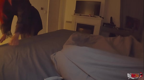 Stepmom shares bedroom with horny stepson he gets blowjob and sex with hot milf english subtitles