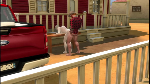 The farmer fucks with his employee outdoors 