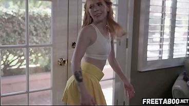 I lift my little tennis skirt and drain the cum out of him 