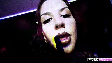 Nonton Redhead Goth Baddie Luna Legend Gets Spit Roasted By Logan Xander And Johnny thumbnail