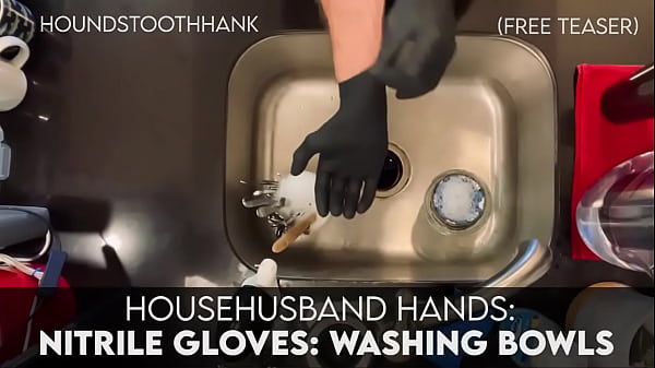HouseHusband Hands: Nitrile Gloves : Washing Bowls 