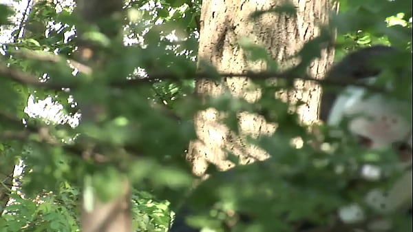 Claudia rossi plays perverted games with a masked man in the woods 