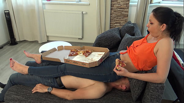 With Her Plump Jeans Ass She Sits On Smirni's Face And Takes Away All Air To E. thumbnail