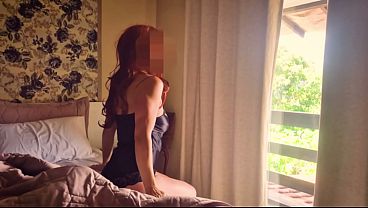 Hotwife Pays Debt with Blowjob to Husband'_s Friend on Sofa