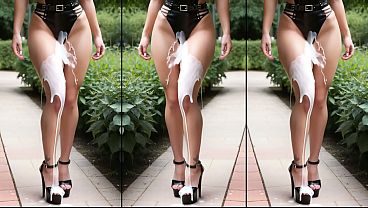 Hot girls in ultra high plateaus on the concrete in public heels full of cum hot legs in skyhigh shoes 