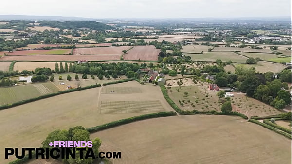 Asian brown slut putri cinta lying in the grass naked