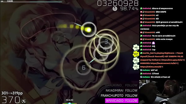 Me toco yo mismo videojuego en vivo doble tiempo full combo 