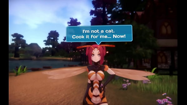 Monster Girl Island [Monthly Hentai game]_Ep.14 hornet monster girl t by a lesbian purple slime_girl