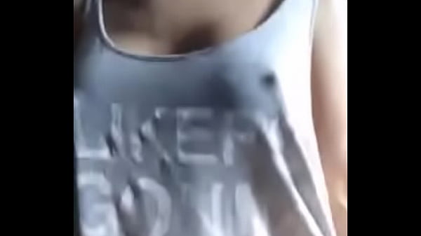 Skinny milf rubbig her pussy in a car 