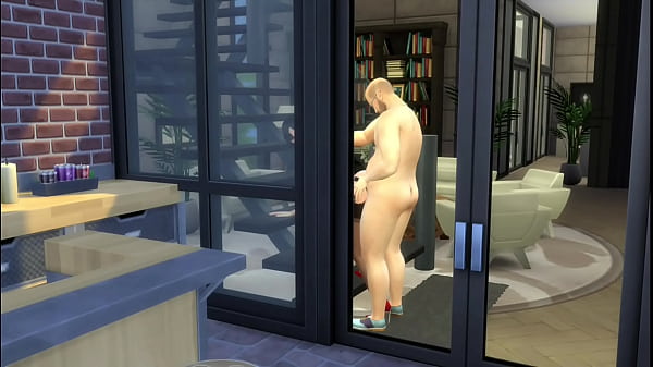 The boss hires a sexy woman and tests her on the stairs 