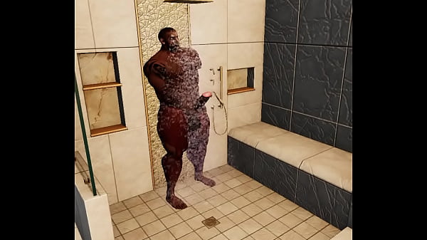 stunningly handsome duane brownjerkingin the_shower