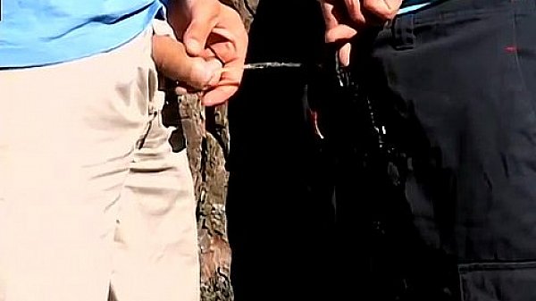 Gay gangbang bareback porn and gay blowjob under desk Roma and Artur 