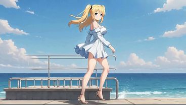 Nonton Blonde Mini Dress Slut: Public Pier Ass & Tit Flash Loud Masturbation Ai Generated thumbnail