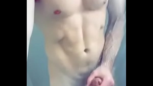 Stroking my hard cock in the shower