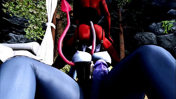 [Futa x Female] Erena and Pei beach_fun