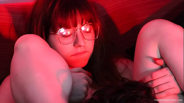 Nerdy girlfriend masturbates then_gets fucked