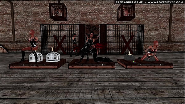 Orgy of slaves and one mistress in 3D game – www.lovecity3d.com