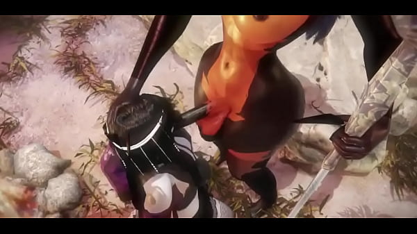 Staff of lust; tied up teen gets brutually face fucked by futa woman 