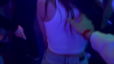 Riskypublic_sex in aclub Met a stranger andfucked_her