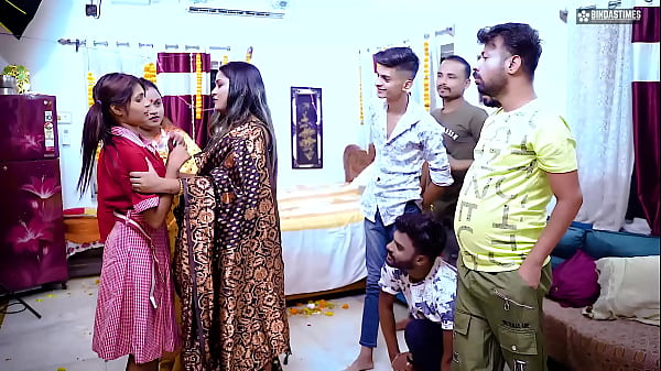 Play MP4 - Desi Horny Step Mom Teaches Her Step Daughter How to Fuck for Very 1st Time with Desi Style GangBang Full Movie