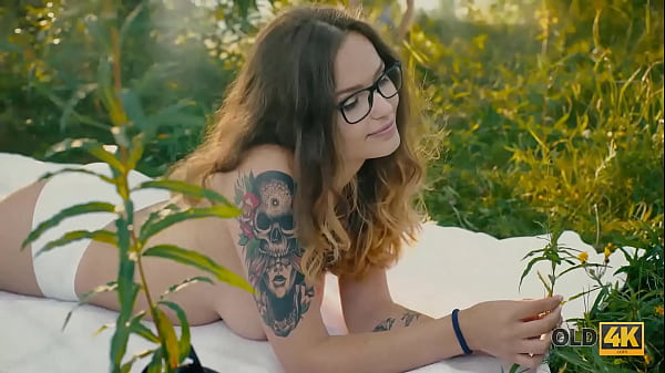 OLD4K Posh girl cameto clearing to_be nailed by theolder tourist