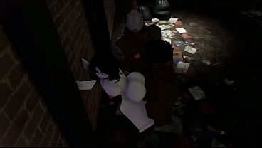 Putita es cogida por DOS BBC en callejon | Roblox condo
