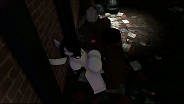 Putita es cogida por DOS BBC en callejon | Roblox condo