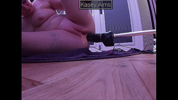 Tiny slut takes fuck machines 9inch dildo in tight asshole 