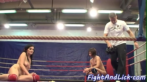 Smalltits babe wrestles busty les euro 