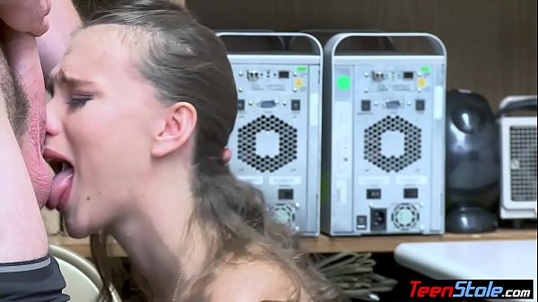 Shy young thief got caught and punish banged 