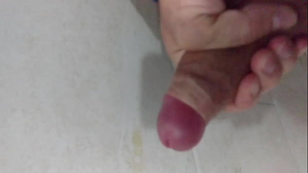 cock masturbating in the bathroom