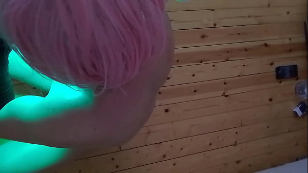 Masturbating without Hands on Oiled Cock 