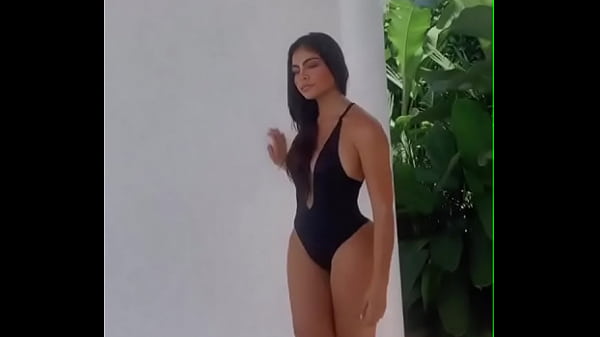 Sara Orrego in black bikini