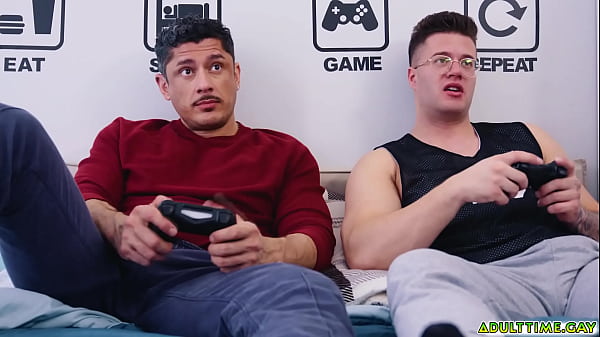 Rocky Vallarta and Clark Delgaty convince themselves to jerk off side by side 