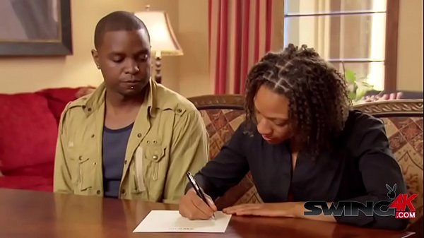 Handsome ebonystallion eatingswingerpussy