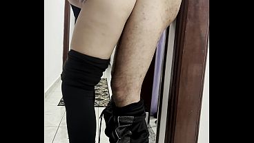 Coworkers hook up and have sex in the company hallway.