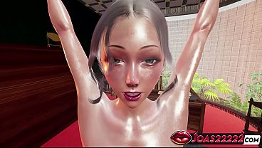 3d hentai featuring hot anime girl bai thighjob teasing in leggings missionary intense sex with sensual moaning tied sex ending cum inside tight pussy 