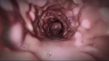 Placed cam into girls pussy and cum incide