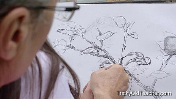 Tricky old teacher innocent teen student fucks her perverted at teacher