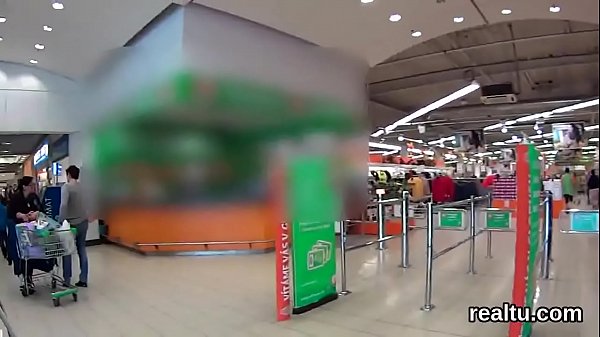 Beautiful czech kitten wasseduced in the mall and rode in_pov