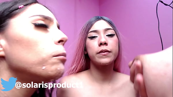 2 lesbian whores crave milk in their mouth