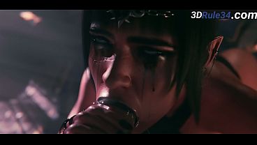 sloppy by a horny girl while deepthroating it 