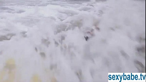 Bad teensnaked water skiing and_playing