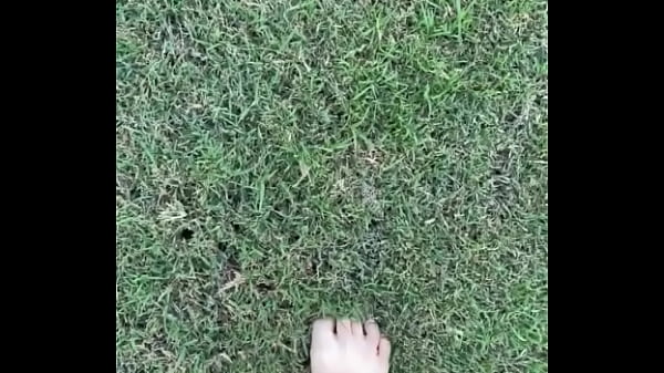 Feet on the grass with nails if you want more