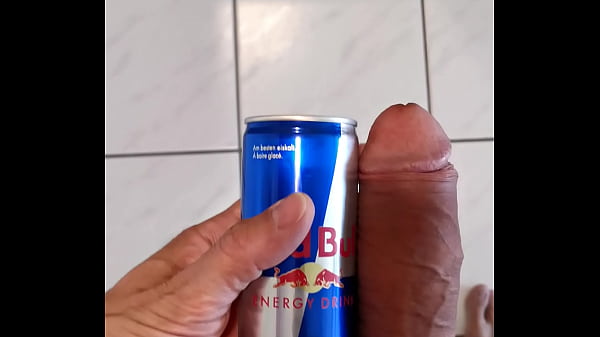 Meat cock vs RedBull can!
