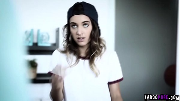 Stepbrother fucking Uma Jolie on top of his huge cock_and she grinds her tight_pussy