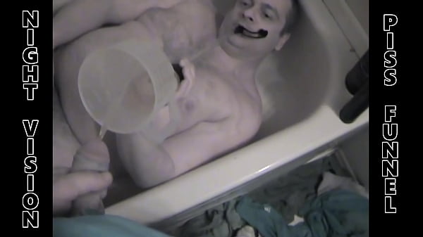 Trailerpark Pig Piss Slave He Comes And Stays In The Tub For A Few Days In Night Vision - Verbal Top Insults - One Guy Right After Another Pissing In Funnel In Pig Mouth thumbnail