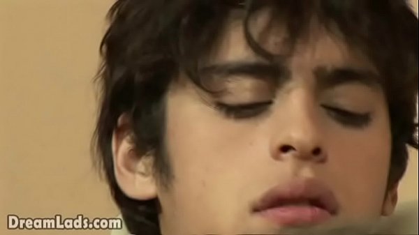 Couple of young twink lovers messing on the bed 