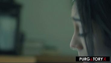 PURGATORYX Petite Lilly Hall deepthroats her priest