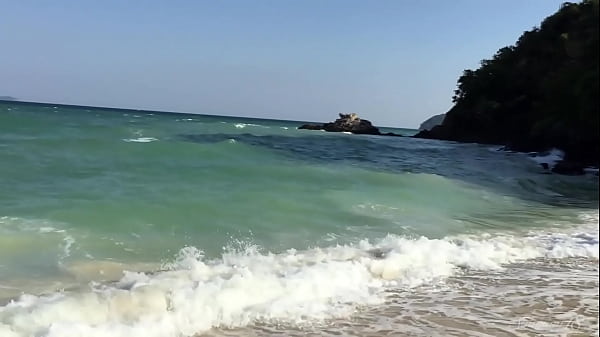 Divine Blonde with_Large Breasts Naked at the Beach